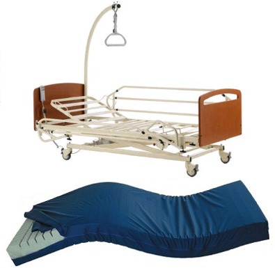 Electric Profile Bed Hire In Los Gigantes, Tenerife  - With Pressure Relief Mattress and Monkey Pole