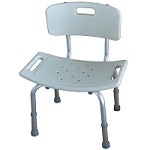Shower Stool Hire In Fuerteventura, Canary Islands - Heavy Duty, With Backrest